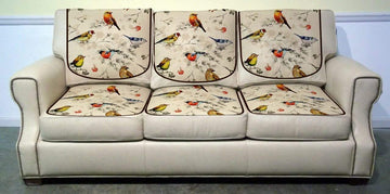 Nendle Velvet Digital Print 5 Seater Sofa Cover Set for Living Room (Multicolour, 6 Pieces)